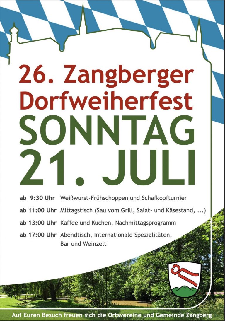 Dorfweiherfest Zangberg 2024