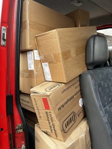 Voll beladen, bereit zur Abfahrt