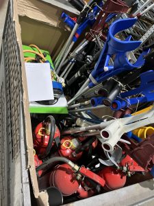 Blick in eine Palette