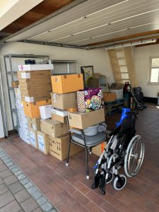 Fertig gepackt, zur Abholung bereit
