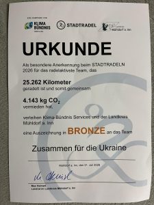 Dritter Platz beim Stadtradeln 2026