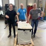 Auch der gespendete Stromgenerator aus Aachen ist dank Erich rechtzeitig angekommen